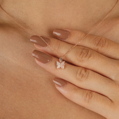 Diamond Butterfly Necklace