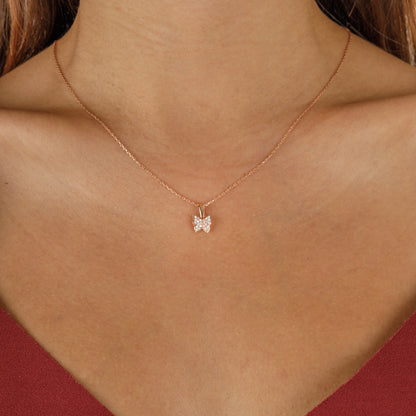 Diamond Butterfly Necklace