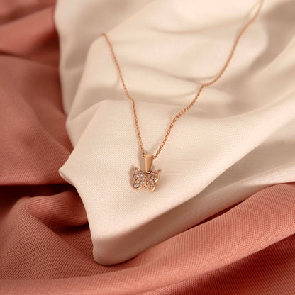 Diamond Butterfly Necklace